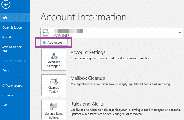 gmail email account settings for outlook 2007